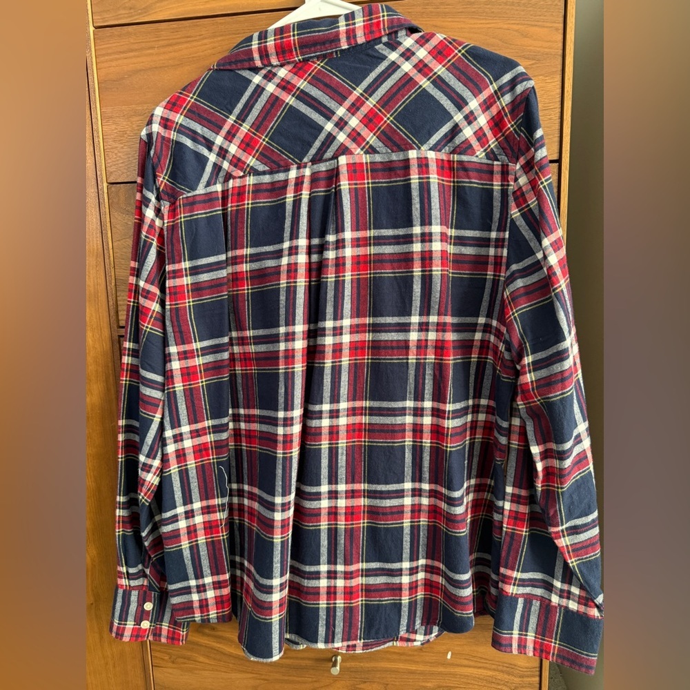 J.Crew | Women's Red & Blue Plaid‎ Flannel Shirt BC857 Size XL - Picture 5 of 12
